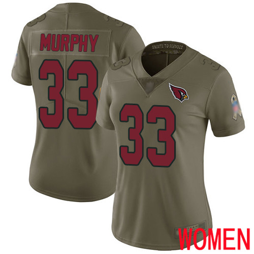 Arizona Cardinals Limited Olive Women Byron Murphy Jersey NFL Football #33 2017 Salute to Service